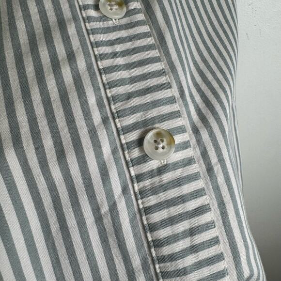 Madewell Button-Back Easy Dress in Stripe York Stripe Sage Mist Size S Summer - Picture 10 of 10